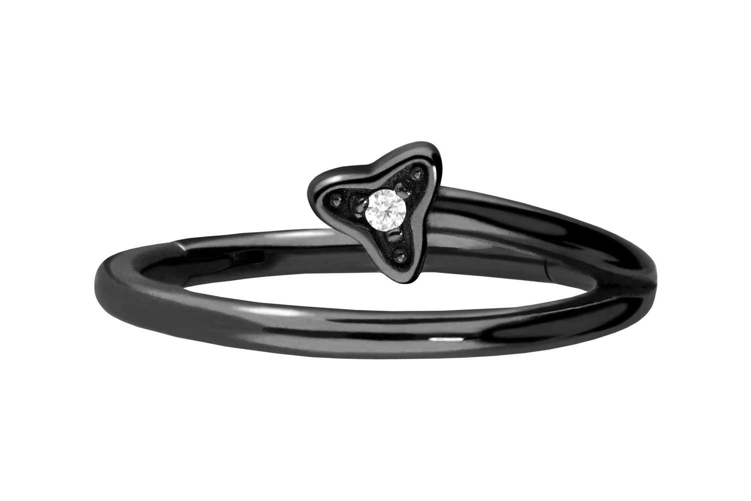 Chirurgenstahl Segmentring Clicker Piercing KRISTALLBLATT ++SALE++